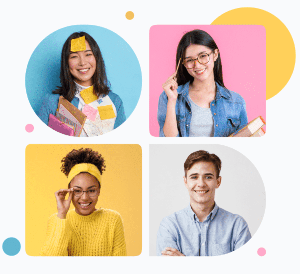 A diverse group of students ready to learn